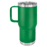 Green with Silver Engraving 20oz Coffee Mug - Laser Engraved Drinkware