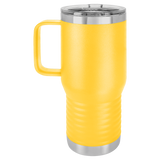 Yellow with Silver Engraving 20oz Coffee Mug - Laser Engraved Drinkware