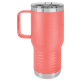 Coral with Silver Engraving 20oz Coffee Mug - Laser Engraved Drinkware