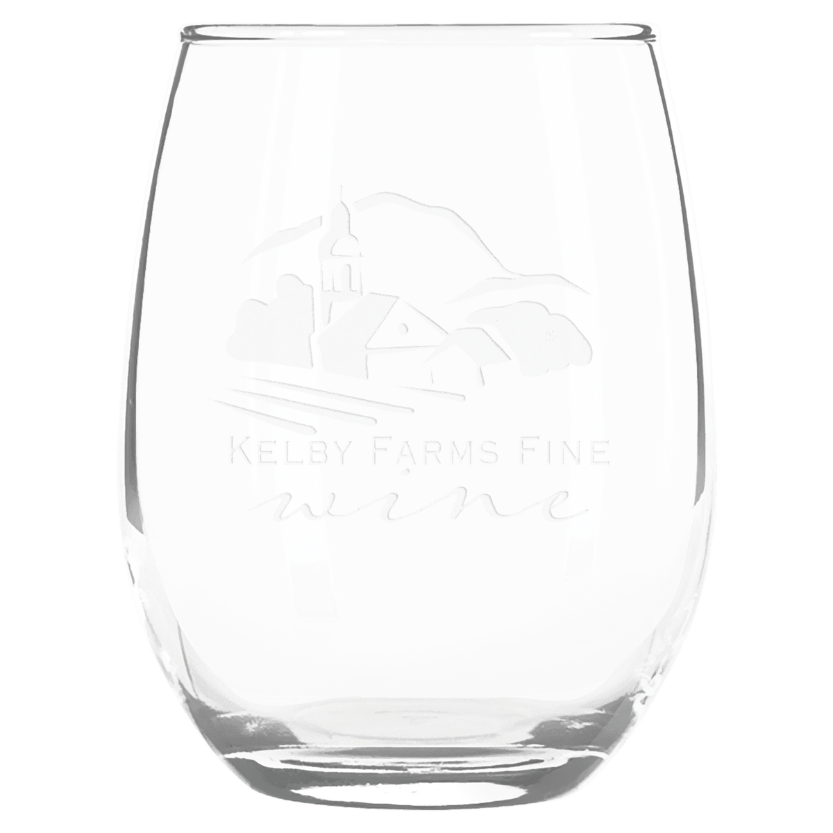 A Libbey 9 oz. Stemless Wine Glass
