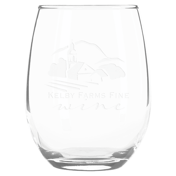 A Libbey 9 oz. Stemless Wine Glass