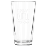 A Libbey 16 oz. Flare Cooler Glass