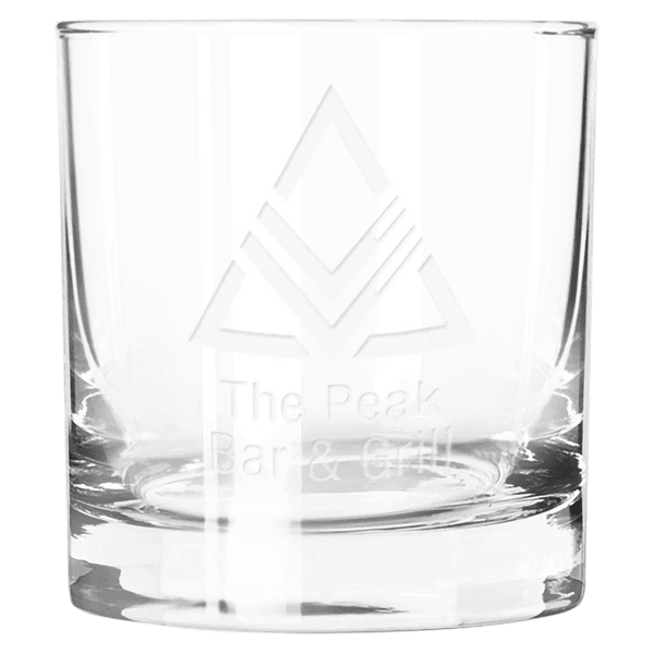 A Libbey 11 oz. Heavy Base Finedge Rocks Glass