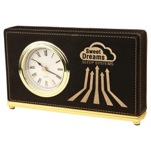 Horizontal Desk Clock - Laser Engraved Corporate Gift
