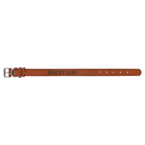 Rawhide with Black Engraving Small Dog Collar - Laser Engraved Pet Accessory