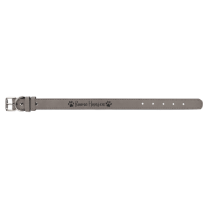 Gray with Black Engraving Small Dog Collar - Laser Engraved Pet Accessory
