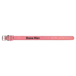 Pink with Black Engraving Small Dog Collar - Laser Engraved Pet Accessory