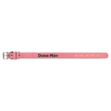 Pink with Black Engraving Small Dog Collar - Laser Engraved Pet Accessory