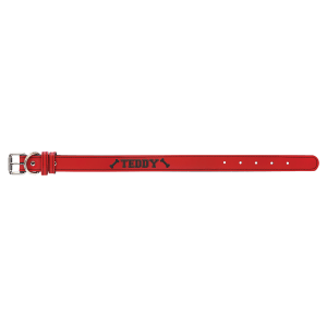 Red with Black Engraving Small Dog Collar - Laser Engraved Pet Accessory