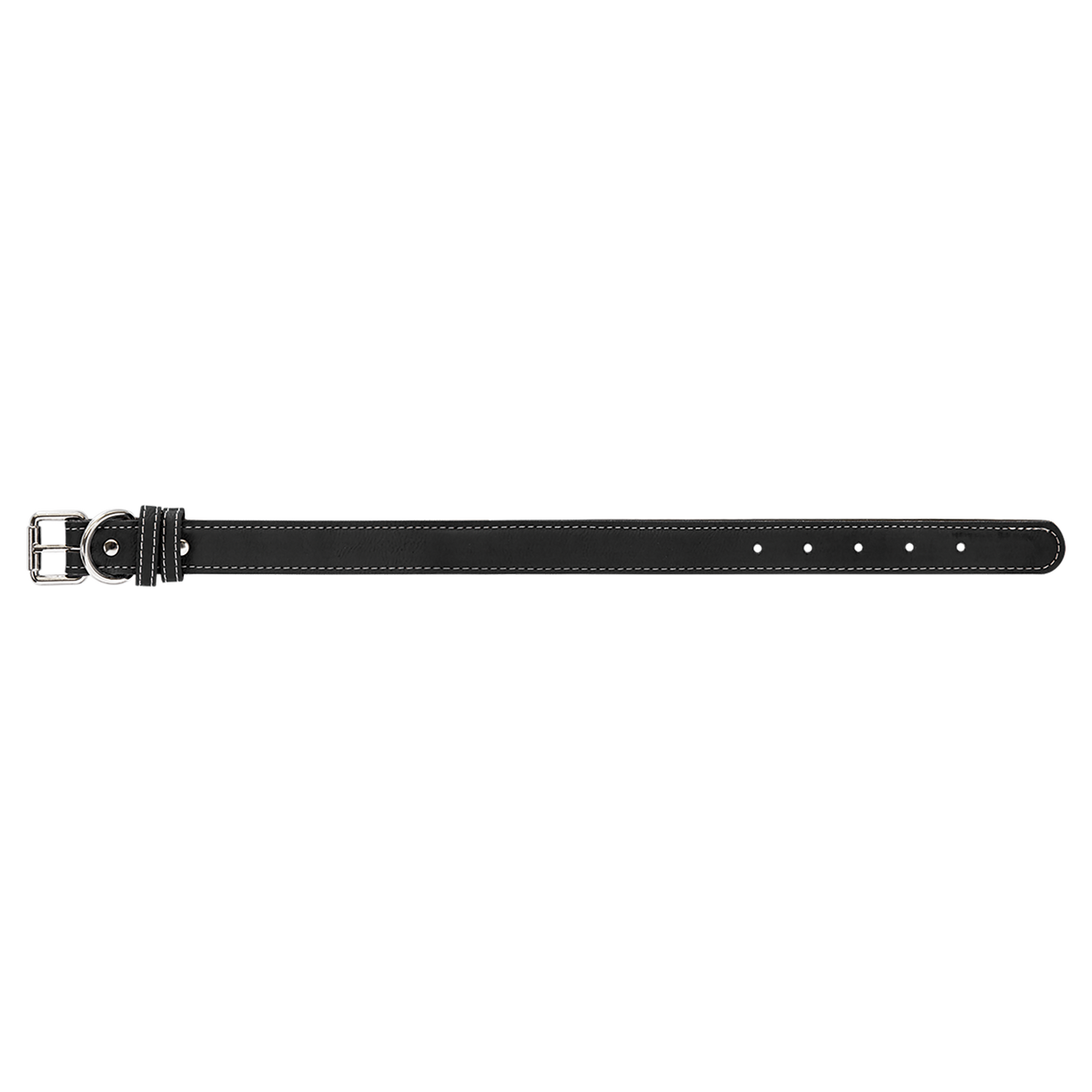 Black with Silver Engraving Medium Dog Collar - Laser Engraved Pet Accessory