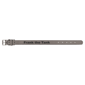 Gray with Black Engraving Medium Dog Collar - Laser Engraved Pet Accessory