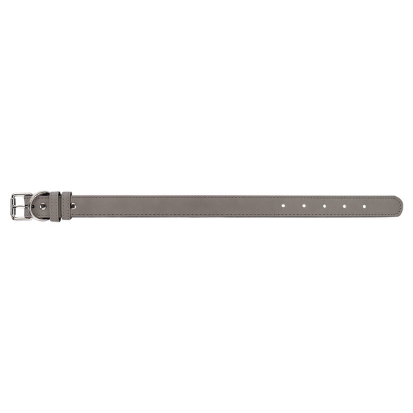 Gray with Black Engraving Medium Dog Collar - Laser Engraved Pet Accessory