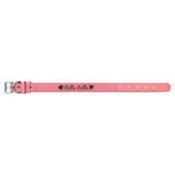 Pink with Black Engraving Medium Dog Collar - Laser Engraved Pet Accessory