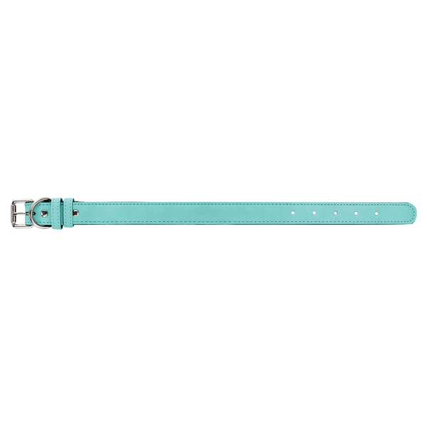 Teal with Black Engraving Medium Dog Collar - Laser Engraved Pet Accessory