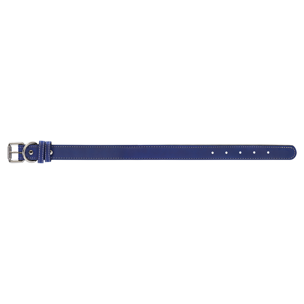 Blue with Silver Engraving Medium Dog Collar - Laser Engraved Pet Accessory