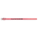 Pink with Black Engraving Large Dog Collar - Laser Engraved Pet Accessory