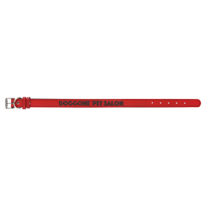 Red with Black Engraving Large Dog Collar - Laser Engraved Pet Accessory