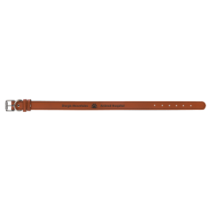 Rawhide with Black Engraving Extra Large Dog Collar - Laser Engraved Pet Accessory