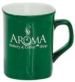10 Oz Ceramic Rounded Corner Mug - Laser Engraved Ceramic