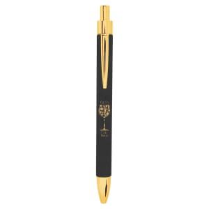Black with Gold Engraving Laser Engraved Pen - Laser Engraved Gift