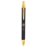 Black with Gold Engraving Laser Engraved Pen - Laser Engraved Gift