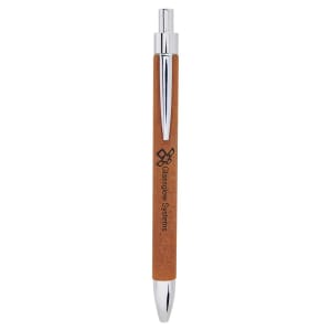 Brown with Silver Engraving Laser Engraved Pen - Laser Engraved Gift