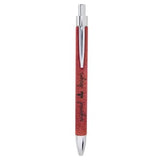 Rose with Black Engraving Laser Engraved Pen - Laser Engraved Gift