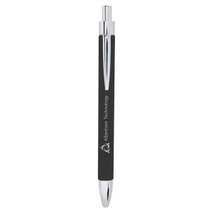 Black with Silver Engraving Laser Engraved Pen - Laser Engraved Gift