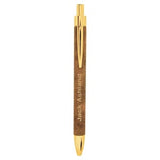 Rustic with Gold Engraving Laser Engraved Pen - Laser Engraved Gift