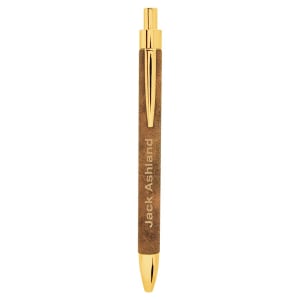 Rustic with Gold Engraving Laser Engraved Pen - Laser Engraved Gift