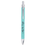 Teal with Black Engraving Laser Engraved Pen - Laser Engraved Gift