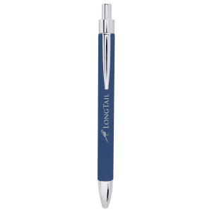 Blue with Silver Engraving Laser Engraved Pen - Laser Engraved Gift