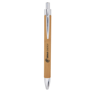Bamboo with Black Engraving Laser Engraved Pen - Laser Engraved Gift