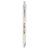 White with Black Engraving Laser Engraved Pen - Laser Engraved Gift