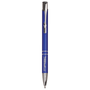 Blue with Silver Engraving Silver Trim Engraved Pen - Click Action with Clip - Laser Engraved Gift