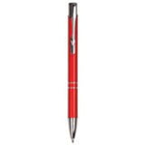 Red with Silver Engraving Silver Trim Engraved Pen - Click Action with Clip - Laser Engraved Gift