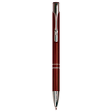 Silver Trim Engraved Pen - Click Action with Clip - Laser Engraved Gift