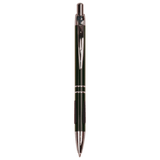 Silver Trim Engraved Pen - Click Action with Comfort Grip and Clip - Laser Engraved Gift