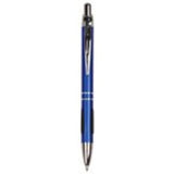 Silver Trim Engraved Pen - Click Action with Comfort Grip and Clip - Laser Engraved Gift