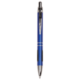 Silver Trim Engraved Pen - Click Action with Comfort Grip and Clip - Laser Engraved Gift