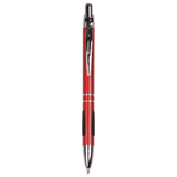 Silver Trim Engraved Pen - Click Action with Comfort Grip and Clip - Laser Engraved Gift
