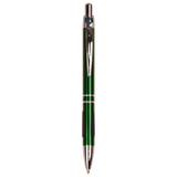 Silver Trim Engraved Pen - Click Action with Comfort Grip and Clip - Laser Engraved Gift