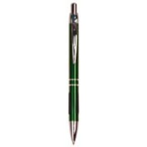 Silver Trim Engraved Pen - Click Action with Comfort Grip and Clip - Laser Engraved Gift