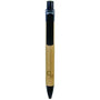 Black Recycled Paper Pen with Trim - Laser Engraved Gift