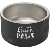 Black 18 oz Small Pet Bowl - Laser Engraved Pet Accessory