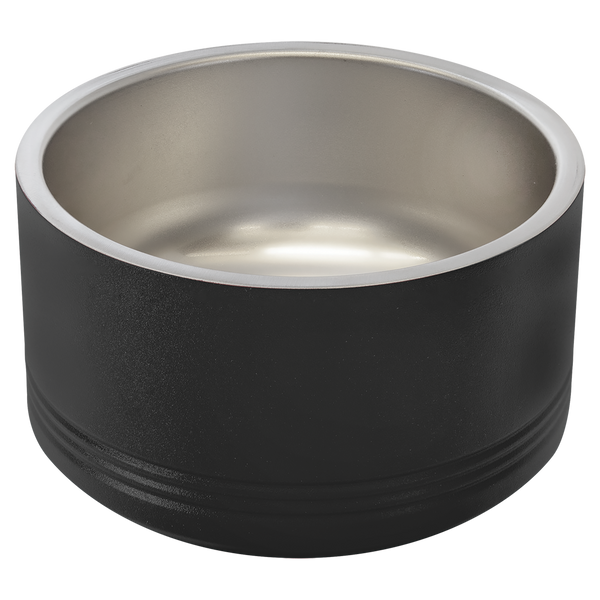 Black 18 oz Small Pet Bowl - Laser Engraved Pet Accessory