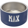 Navy Blue 18 oz Small Pet Bowl - Laser Engraved Pet Accessory