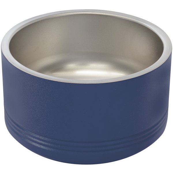 Navy Blue 18 oz Small Pet Bowl - Laser Engraved Pet Accessory