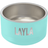 Teal 18 oz Small Pet Bowl - Laser Engraved Pet Accessory