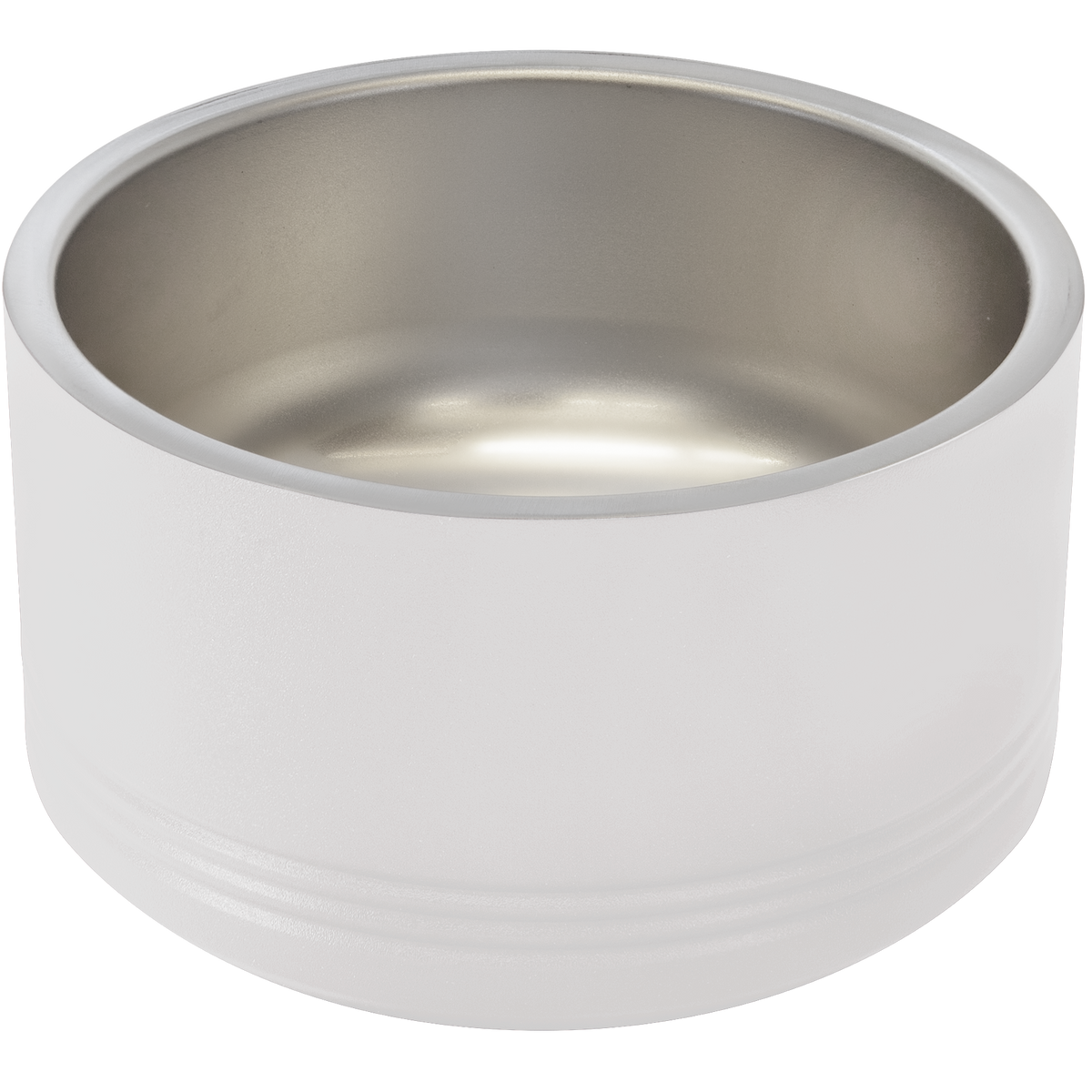 White 18 oz Small Pet Bowl - Laser Engraved Pet Accessory